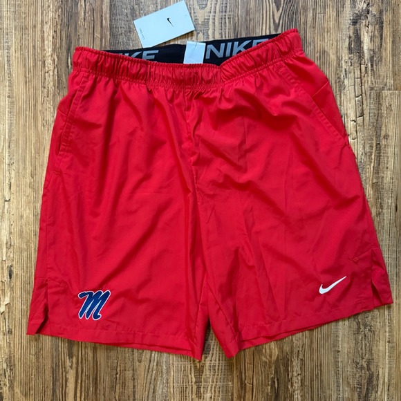Nike Other - NWT Nike Dri-FIT Shorts Mens Large Red Ole Miss Rebels Training Athletic NEW!
